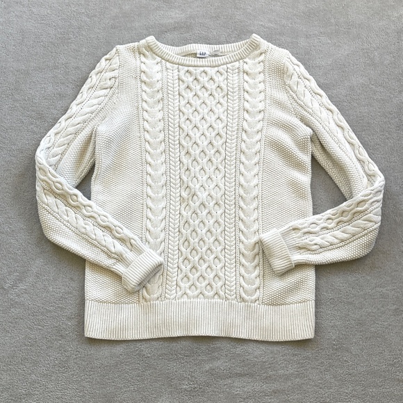 GAP Cable Knit Sweater Size Small Creamy White - Picture 2 of 10